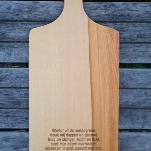 Beuken snijplank met spreuk. groot - Afbeelding 2