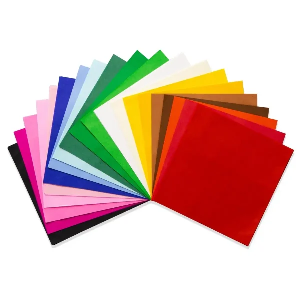 Zijdevloei 16x16 cm 10 kleuren 240 vel